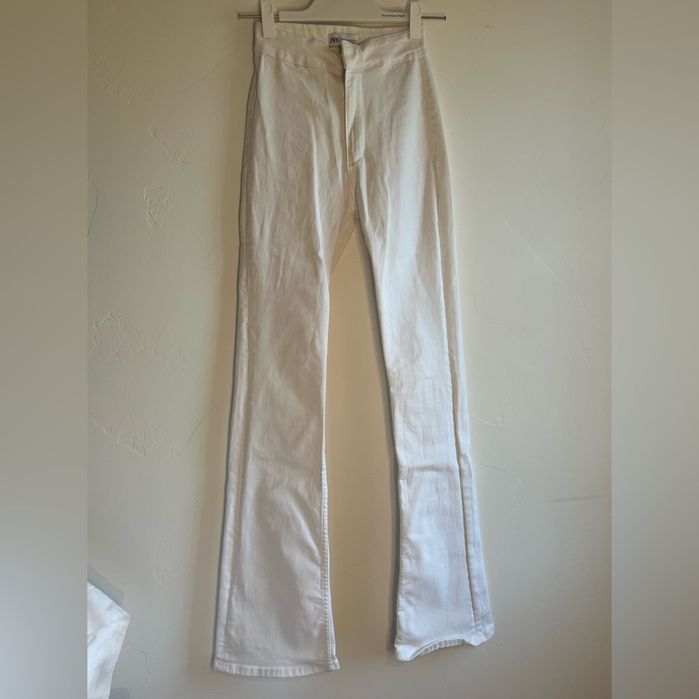 ZARA White bootcut jeans